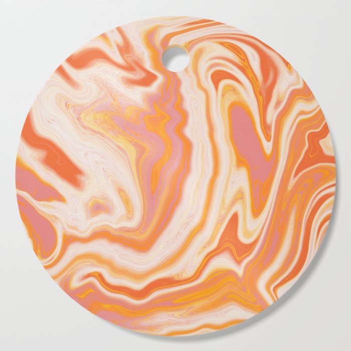 orange marble Cutting Board