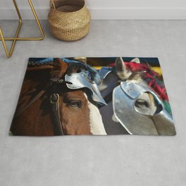 Jousting Horse - Armored Pair Rug
