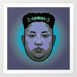 Kim Jong Un Dictator Do (series green1) Art Print