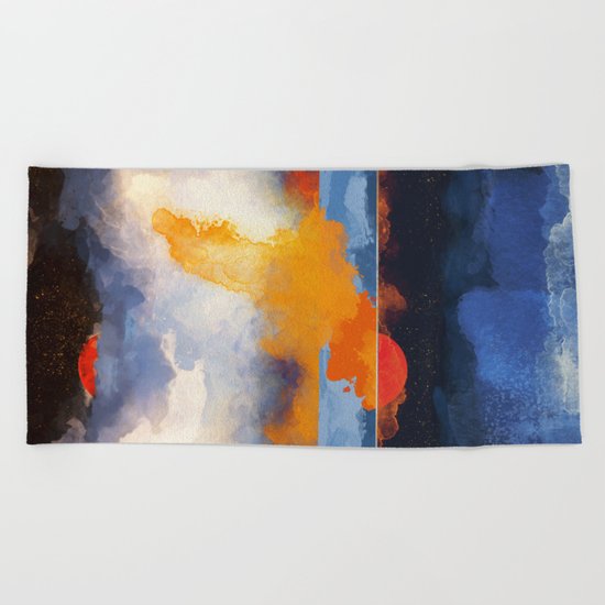 Dusk Reflection Beach Towel