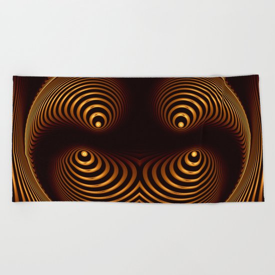 Abstract in copper tones Beach Towel