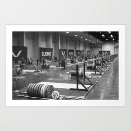 Weightlifting Worlds Training Hall Art Print