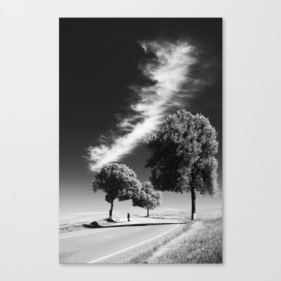 Cloud trees man Canvas Print