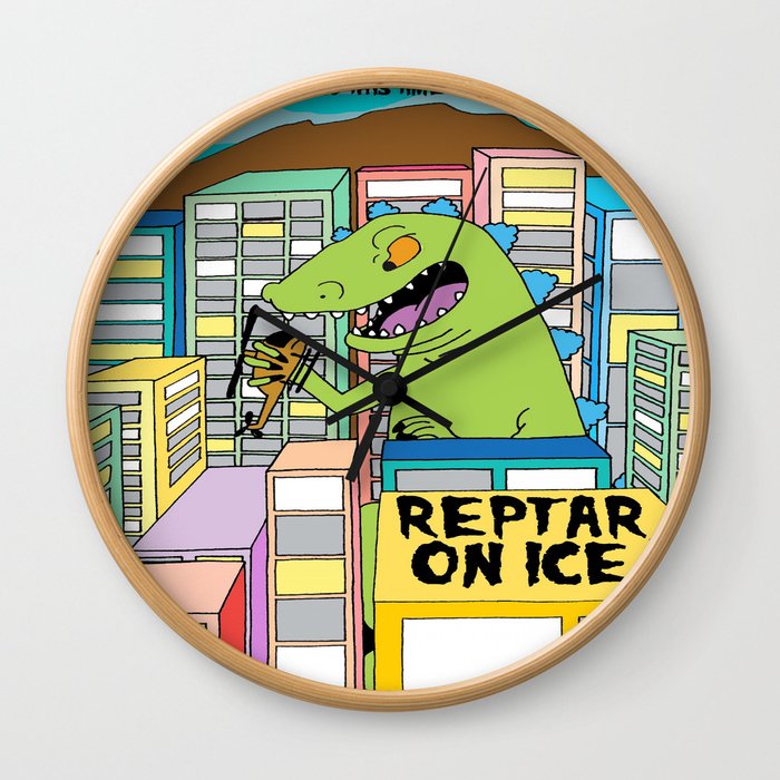REPTAR ON ICE 2 Wall Clock