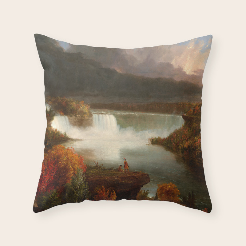 Distant View Of Niagara Falls 1830 Thomas Cole Throw Pillow By Theartcollector Society6