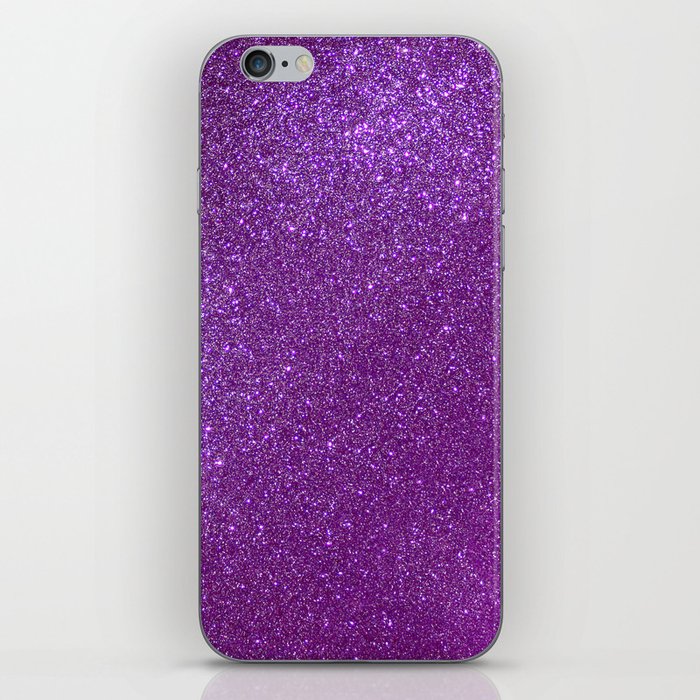 Girly Sparkly Royal Purple Glitter iPhone Skin
