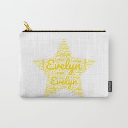Evelyn Star Shape Name Art Carry-All Pouch