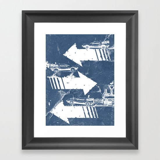 Back to the Future Minimalist Poster Framed Art Print