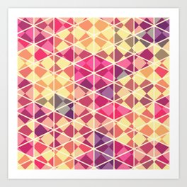 Love triangle pattern art Art Print