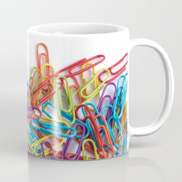 Colorful paperclips texture Coffee Mug