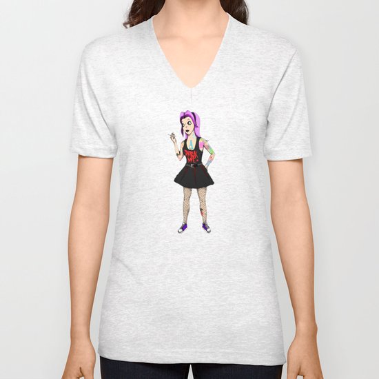 Hipster Hardcore Scene Alice Unisex V-Neck