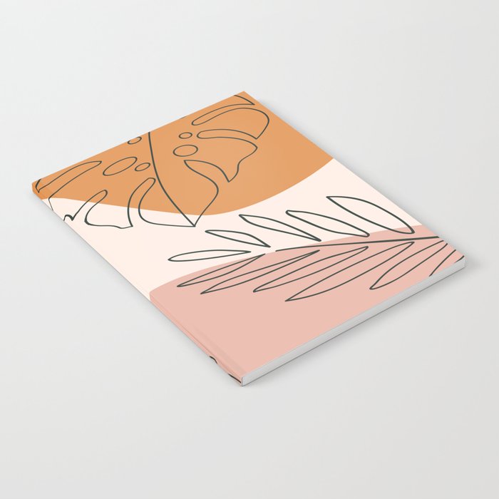 Abstract Nature Leaf Minimalist Print Notebook