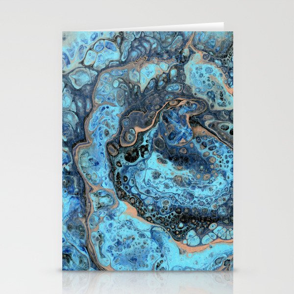Lapis Lazuli 1 - Acrylic Flow Abstract Stationery Cards