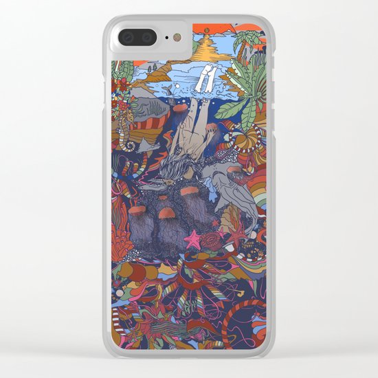 Dive into the Unknown Clear iPhone Case