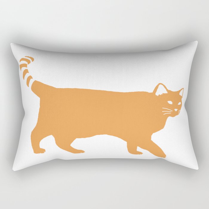 Orange Cat Rectangular Pillow