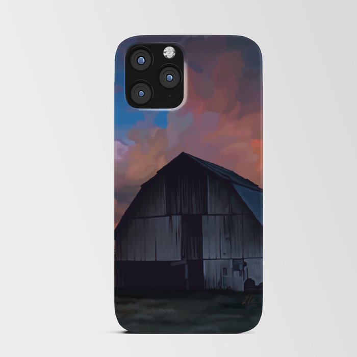 Midwestern Farm at Sunset iPhone Card Case