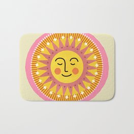 Smiling Sleeping Sun Face Bath Mat