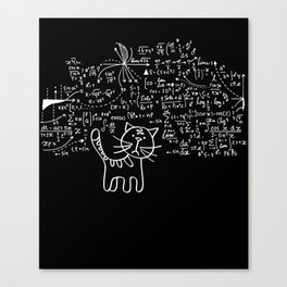 Schrodingers Cat In The Box - Funny Science Nerd Canvas Print