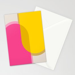 Pink and Cheerful Yellow Arches Stationery Card
