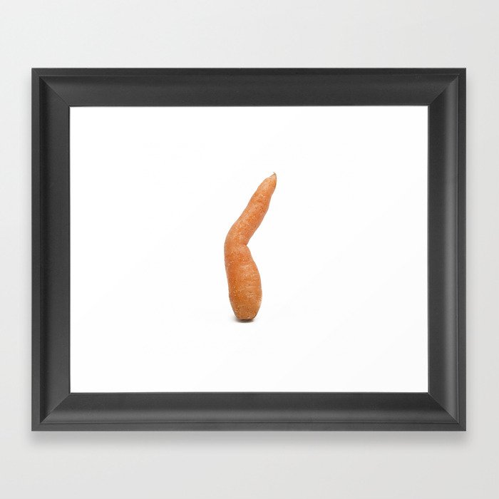 ugly fruits - crooked carrot Framed Art Print