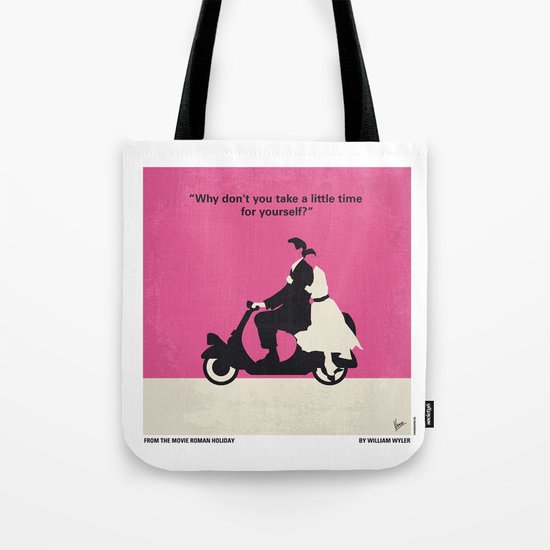 No205 My Roman Holiday minimal movie poster Tote Bag