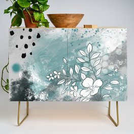 Flowers and spots design Credenza