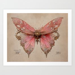 Butterflies of Willowood: Pink Admiral Art Print