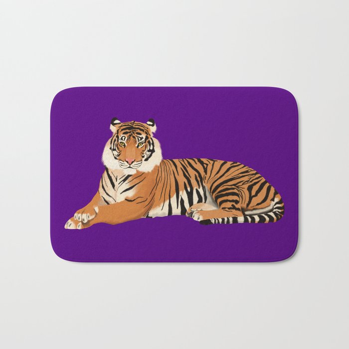 Purple Tiger Bath Mat