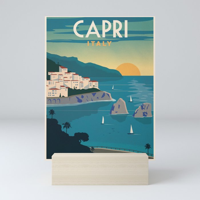 Vintage travel poster-Italy-Capri. Poster by Mumintroll