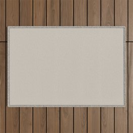 Light Neutral Beige Single Solid Color / Hue Matches Sherwin Williams Worldly Gray SW 7043 Outdoor Rug