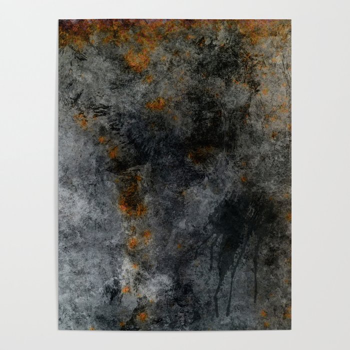 Abstract of damaged texture Poster