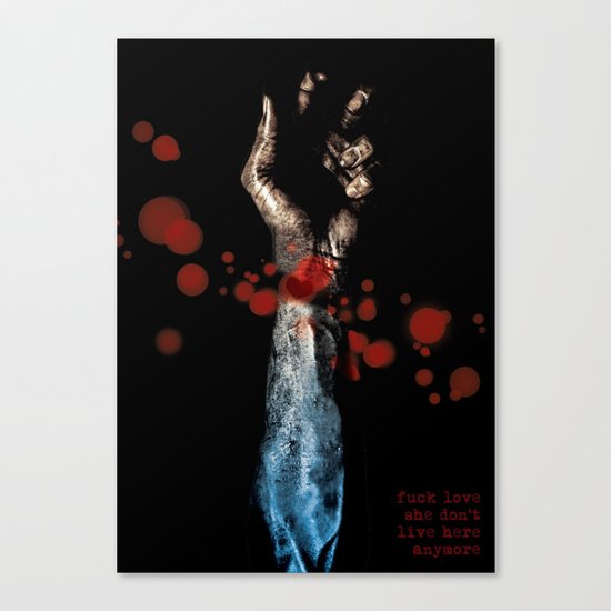 fuck love. Canvas Print