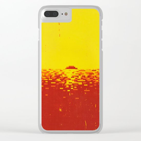 Sunset Pixels Clear iPhone Case