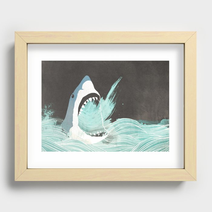 Great White Recessed Framed Print