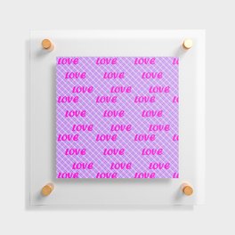 Pink And Purple Plaid Trendy Modern Love Collection Floating Acrylic Print