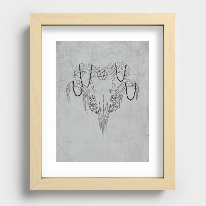 You and Me and the Devil makes 3 Recessed Framed Print