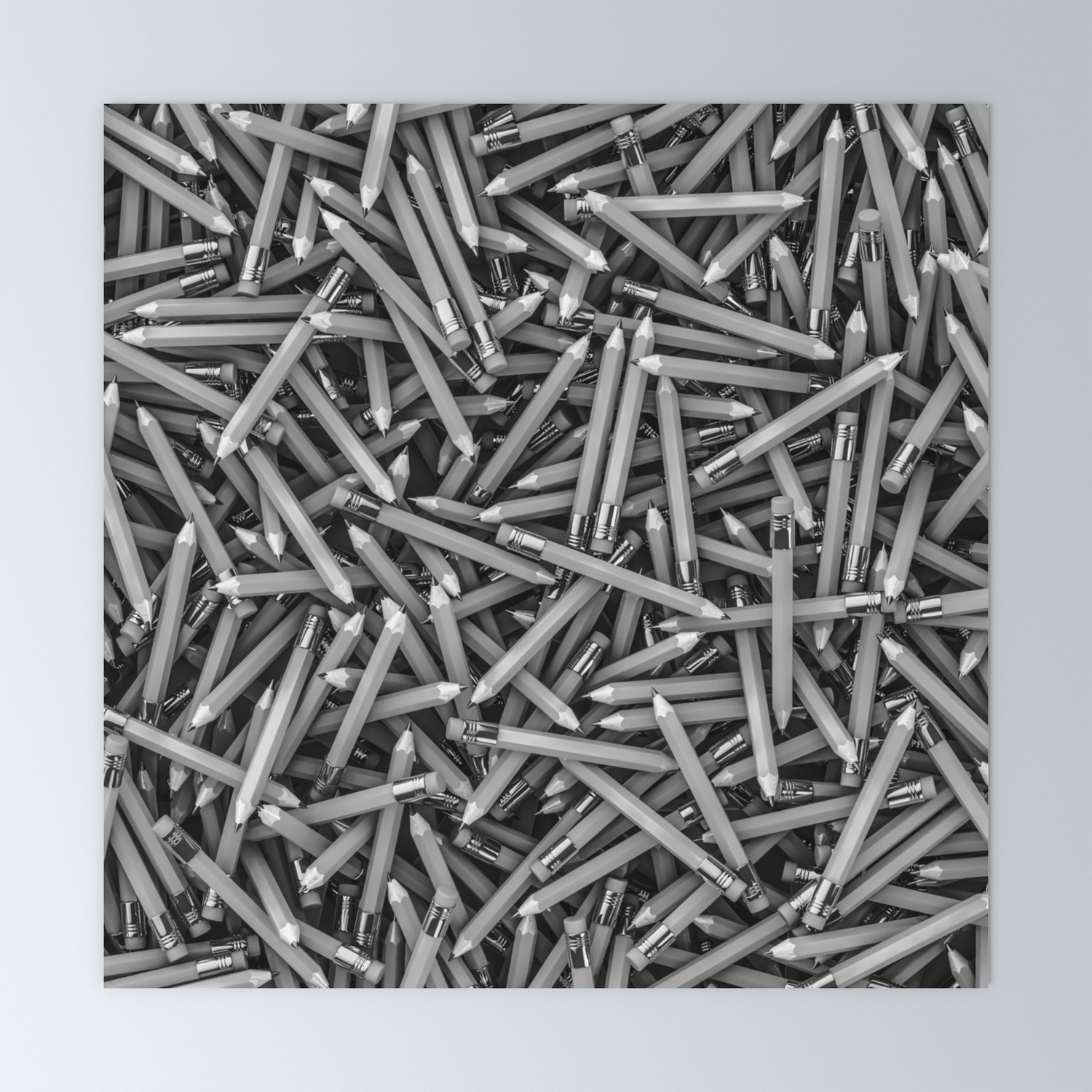 Pencil It In B W 3d Render Of Hundreds Of Pencils In Black And