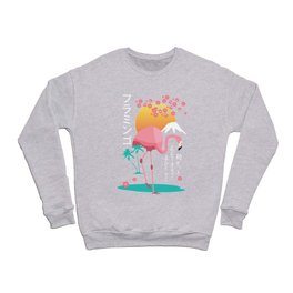 Flamingo Japanese Art Style Crewneck Sweatshirt