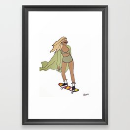 Skater Girl Framed Art Print