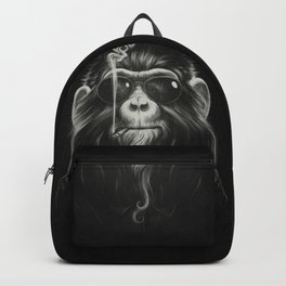 Smoke 'Em If You Got 'Em Backpack | Wild, Chimp, Cool, Blunt, Sci-Fi, Digital, Ape, Painting, Smoking, Furry 