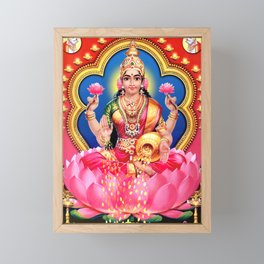 Goddess Lakshmi Hindu Painting Framed Mini Art Print