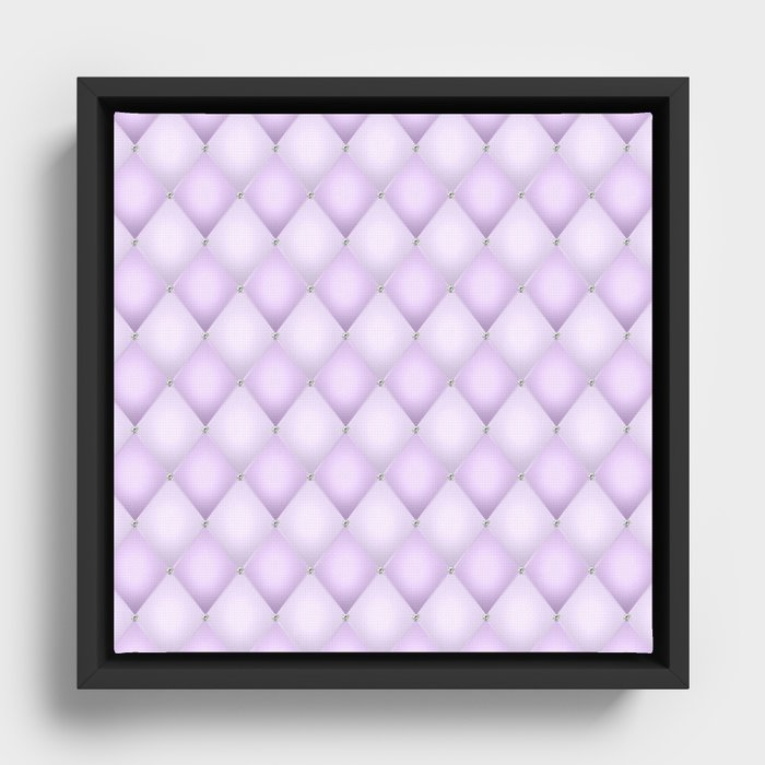 Beautiful Tufted Harlequin Pattern Framed Canvas