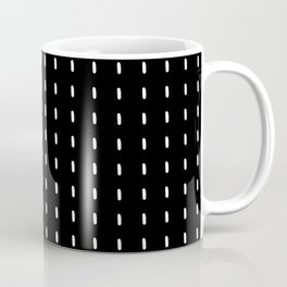 Black pattern with white stripes Coffee Mug
