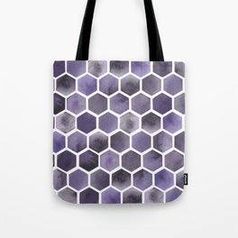 Amethyst Hexagons Tote Bag