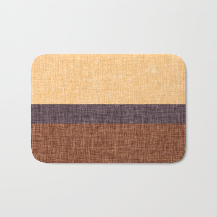 Simple Stripe Abstract With Crisscross Weave Pattern Bath Mat