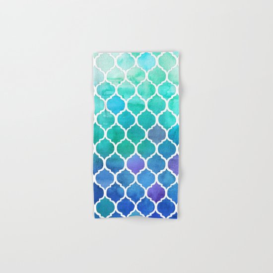 Emerald & Blue Marrakech Meander Hand & Bath Towel