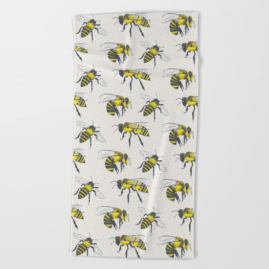Bees Beach Towel