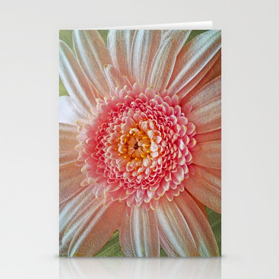 Pink Gerbera Textured Stationery Cards