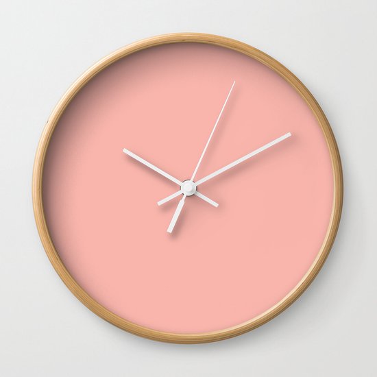 SOLID CORAL/PEACH Wall Clock