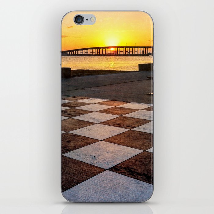 Checkerboard Sunset iPhone Skin